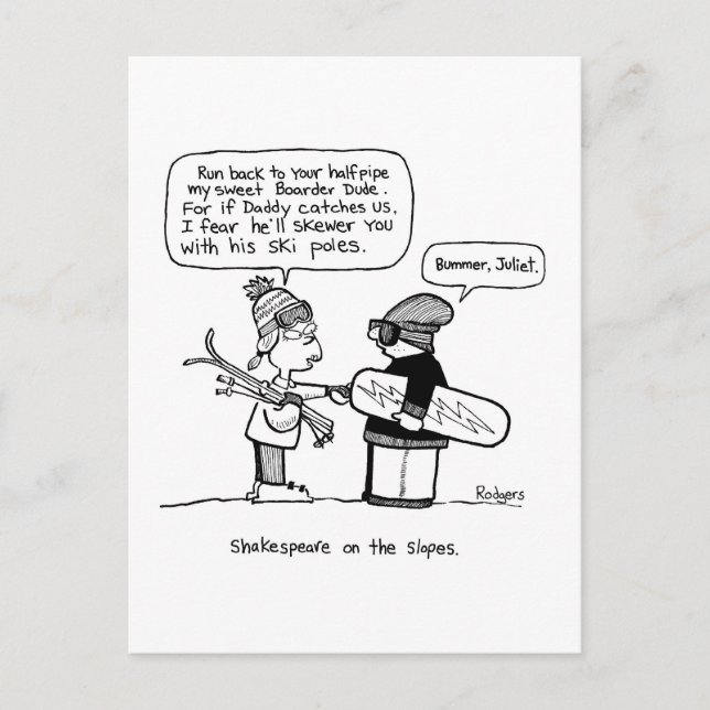 Postal shakespeare en las cuestas (Anverso)