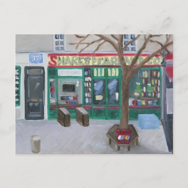 POSTAL "SHAKESPEARE EN PARÍS" (Anverso)