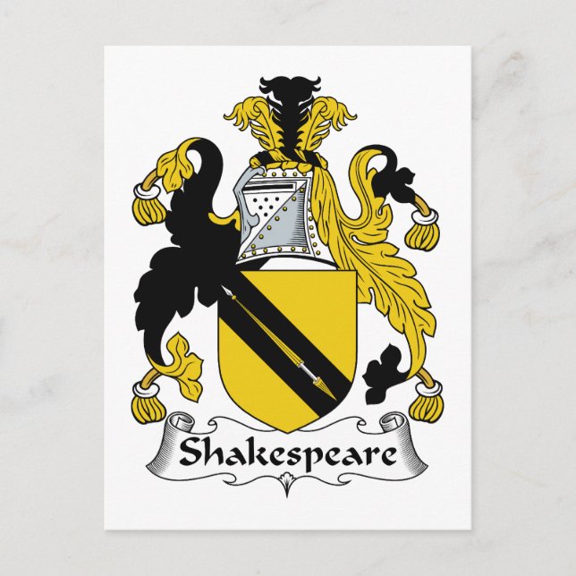 Postal Shakespeare Family Crest (Anverso)