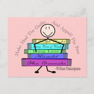 Postal Shakespeare Quote Stick People Design