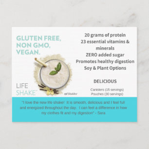 Postal Shaklee Life Shake
