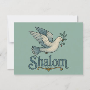Postal Shalom Dove Peace Earth