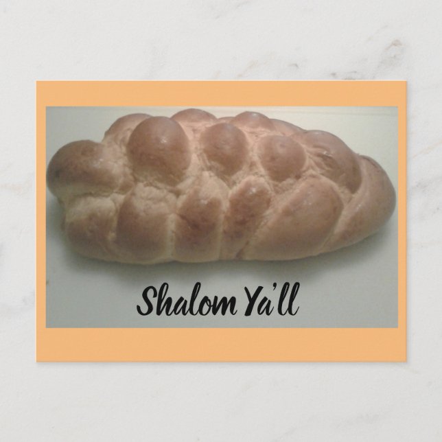 Postal Shalom Ya va a retar el pan (Anverso)