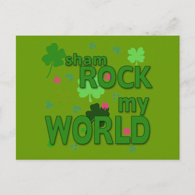 Postal Sham Rock My World con Shamrock (Anverso)