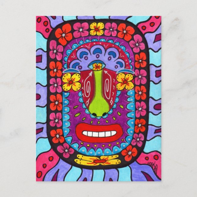 Postal Shaman de las flores #4 (Anverso)