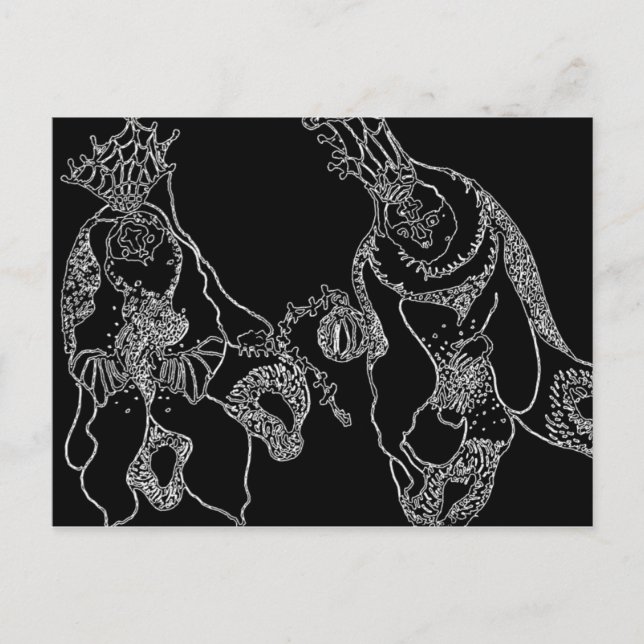 Postal Shamans b+w (Anverso)
