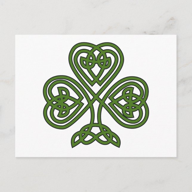 Postal Shamrock celta - Día de St Patricks (Anverso)