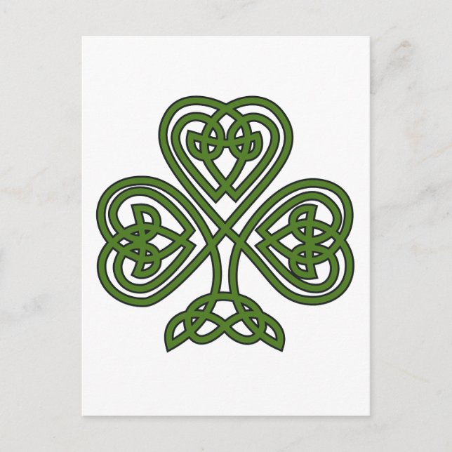 Postal Shamrock celta - Día de St Patricks (Anverso)
