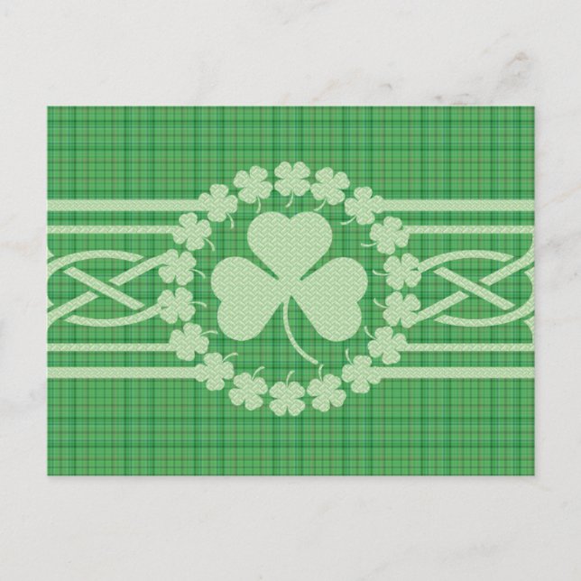 Postal Shamrock celta irlandés (Anverso)