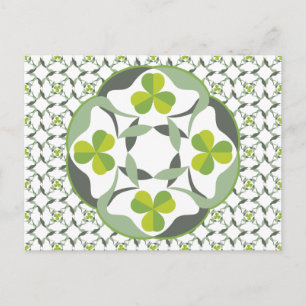 Postal Shamrock Celtic Inspired Pattern St. Patrick's Day