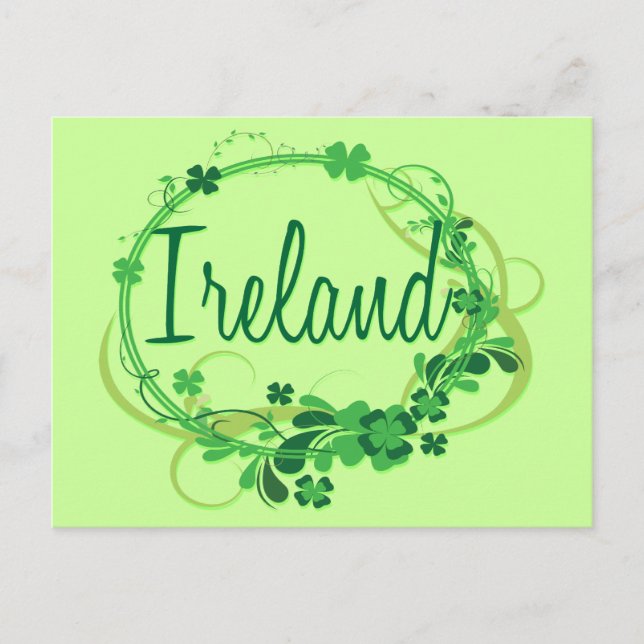 Postal Shamrock de Irlanda (Anverso)