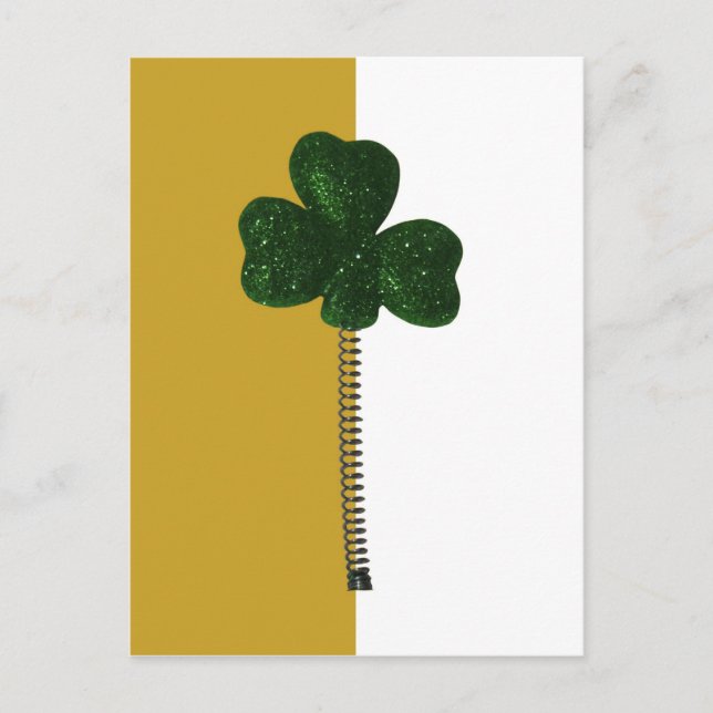Postal shamrock de primavera irlandesa (Anverso)
