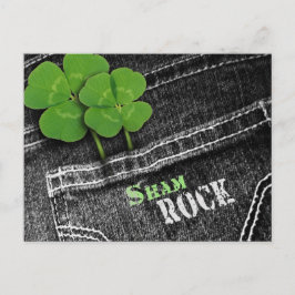 Postal Shamrock en jeans negros Pocket St. Patrick's Day