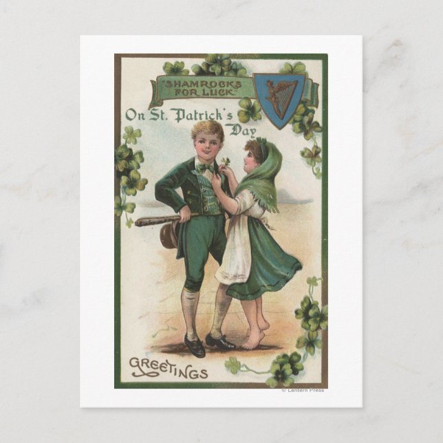 Postal Shamrock para la suerte (Anverso)