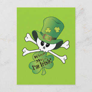 Postal Shamrock Skull
