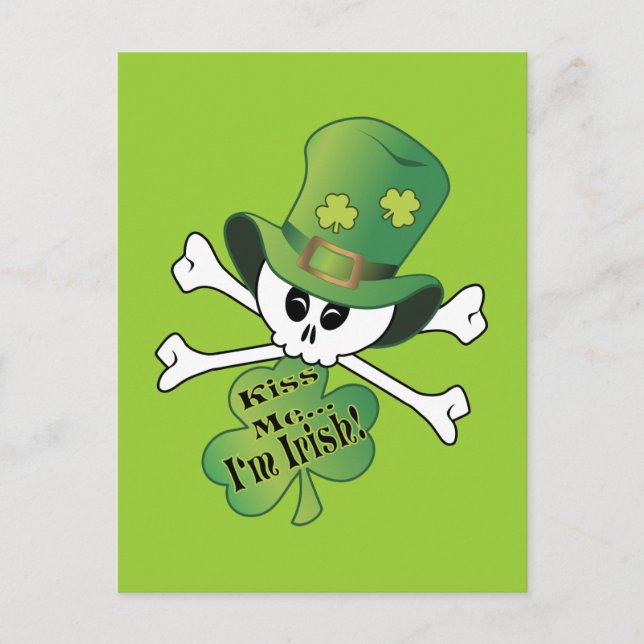Postal Shamrock Skull (Anverso)