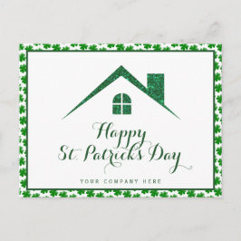 Postal Shamrock St Patricks Día Casa Verde Inmobiliaria