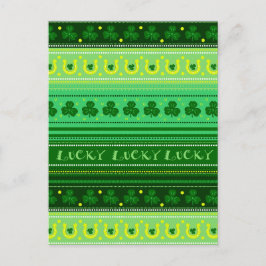 Postal Shamrock verde | Día de San Patricio