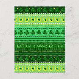 Postal Shamrock verde | Día de San Patricio