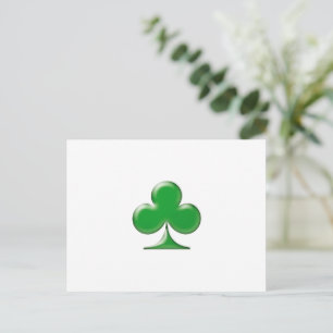 Postal Shamrock verde irlandés del Día de San Patricio