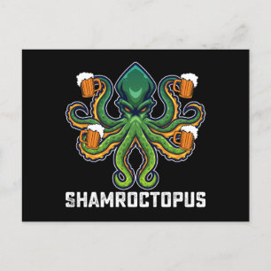 Postal Shamroctopus Octopus Lover St Patrick's Day