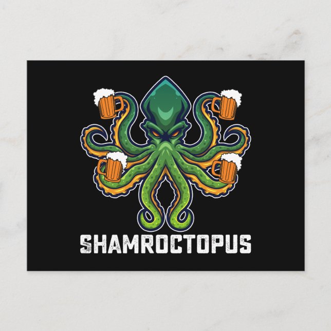 Postal Shamroctopus Octopus Lover St Patrick's Day (Anverso)
