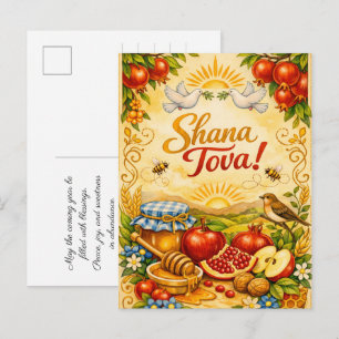 Postal ✡️Shana Tova Cosecha Radiante