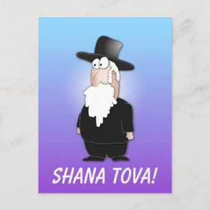 Postal Shana Tova Greeting - Cartel de rabino judío