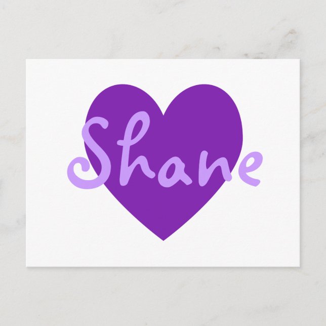 Postal Shane en morado (Anverso)