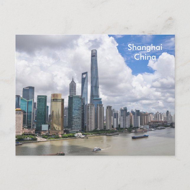 Postal Shanghai China: Viaje de turismo (Anverso)