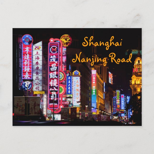 Postal Shanghai Nanjing Road (Anverso)