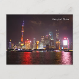 Postal Shanghai por la noche China