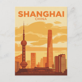 Postal Shanghai Skyline Viaje