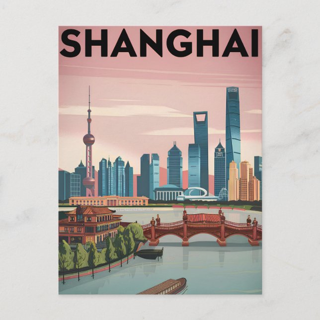 Postal Shanghai vintage (Anverso)