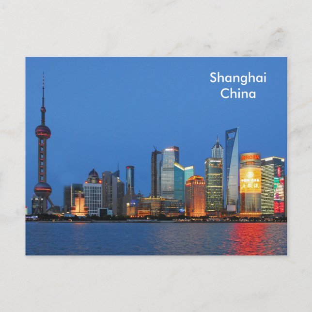 Postal Shanghai Vintage Travel Tourism Ad (Anverso)