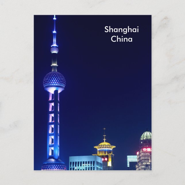 Postal Shanghai Vintage Travel Tourism Ad (Anverso)