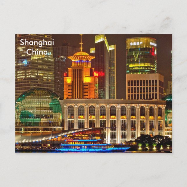 Postal Shanghai Vintage Travel Tourism Ad (Anverso)