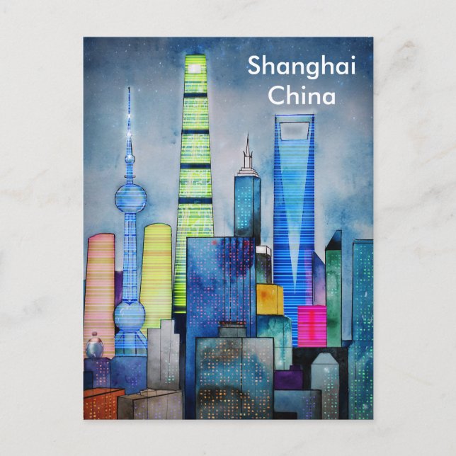 Postal Shanghai Vintage Travel Tourism Ad (Anverso)