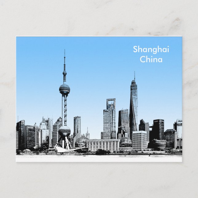 Postal Shanghai Vintage Travel Tourism Ad (Anverso)