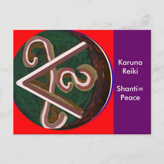 Postal Shanti = paz (Anverso)
