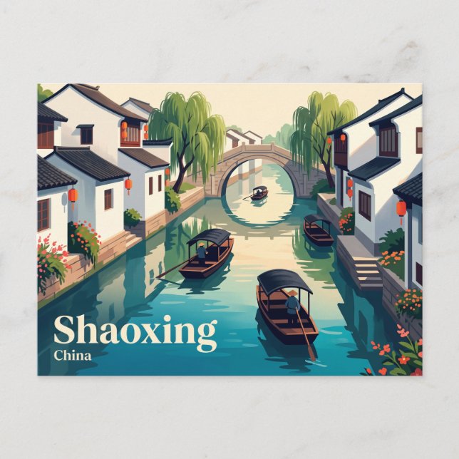 Postal Shaoxing, China (Anverso)