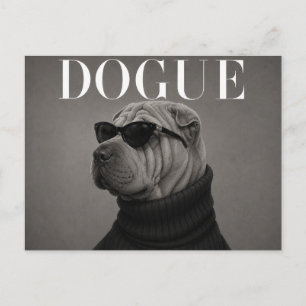 Postal Shar Pei Editorial de Moda de Lujo