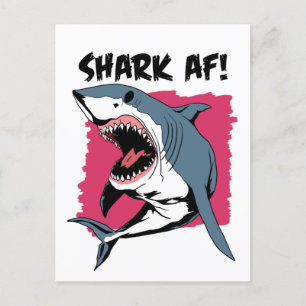 Postal ¡Shark AF!   Diseño gráfico de los amantes del tib