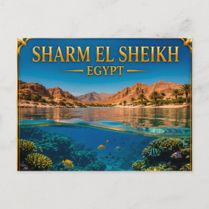 Postal Sharm El Sheikh Egipto Costa Turquesa Recuerdo de 