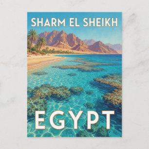 Postal Sharm El Sheikh Egipto paisaje del Mar Rojo