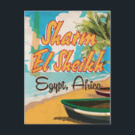 Postal Sharm El Sheikh - poster de viajes vintage de Egip<br><div class="desc">Sharm El Sheikh - poster de viajes vintage de Egipto. Esta es una vintage postal del destino vacacional de Sharm El Sheikh en Egipto.</div>