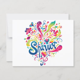 Postal Shavuot - Colorida celebración de Shavuot