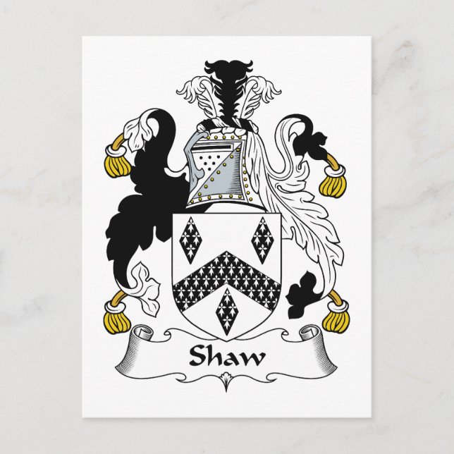 Postal Shaw Family Crest (Anverso)