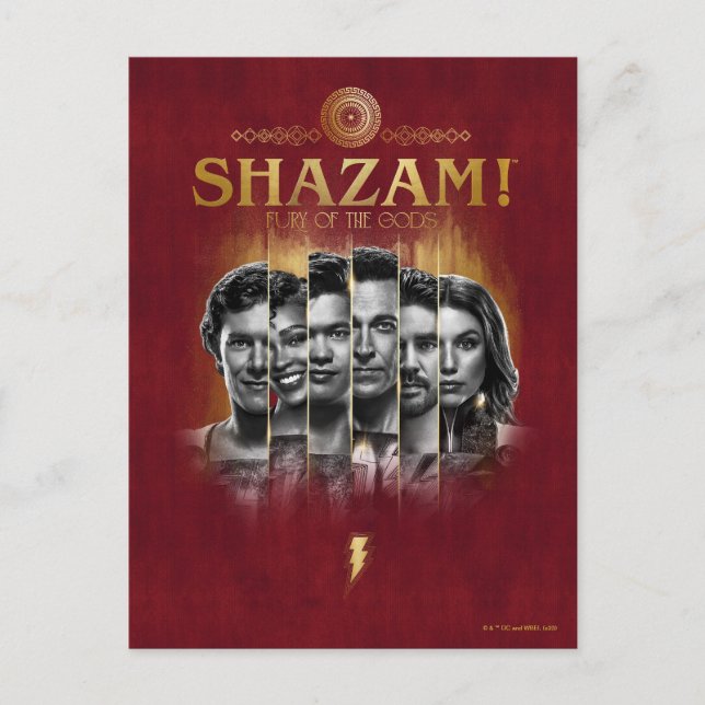 Postal ¡SHAZAM! Furia de los dioses | Barras fotográficas (Anverso)
