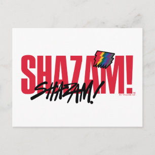 Postal ¡SHAZAM! Furia de los Dioses   Logotipo de Rayos d